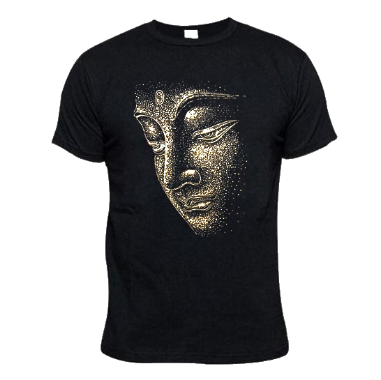 Side View Buddha PrintedT-Shirt For Men